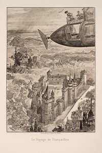 Illustratie voor Le vingtième siècle: La vie électrique door Albert Robida