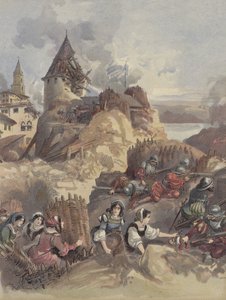 De vrouwen bij het beleg van Marseille door Albert Robida