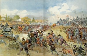 Negende Italiaanse Oorlog (1542-1546): de Slag bij Ceresole (Italië) door Albert Robida