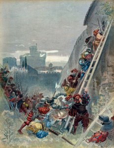 Zevende Italiaanse Oorlog (1526-1529): Dood van Karel III van Bourbon (1490-1527) tijdens het beleg van Rome op 6 mei 1527