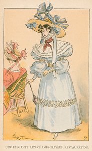 Een elegante op de Champs-Elysees, Restauratie