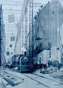 Een Britse scheepswerf door Albert Sébille