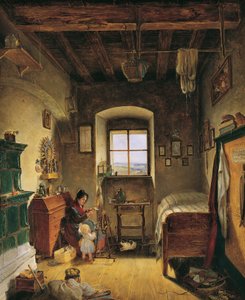 De weduwe van de landweerman (Boerenkamer)