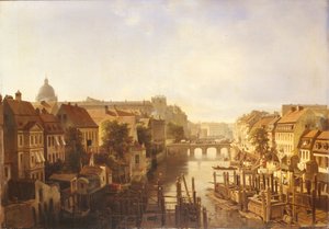 Uitzicht op de Lange Brug vanaf de Mühlendamm door Albert Schwendy