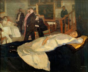 Atelierscène door Albert Weisgerber