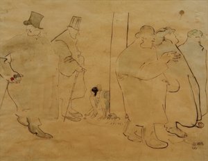 De vrienden van Café du Dôme door Albert Weisgerber