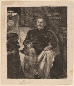 Franz Rose in zijn studeerkamer door Albert Welti