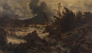 Onweersbui in de bergen door Albert Zimmermann