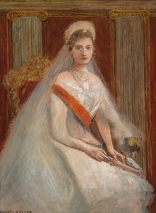 Portret van Tsarina Alexandra Fjodorovna door Albert von Keller