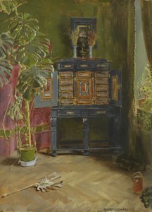 De groene kamer, 1882 door Albert von Keller