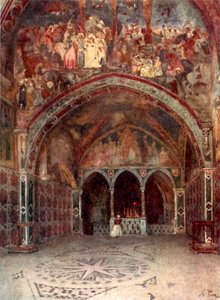 Kapel van San Lorenzo Loricato bij S. Benedictus, Subiaco door Alberto Pisa