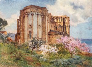 Noordoostelijke aanblik van de kathedraal, Cefalu door Alberto Pisa