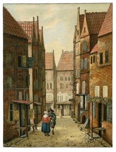 Straat in Delft Albertus Brondgeest naar Jacobus Vrel, SA Delft, inv.nr.65127