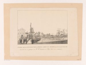 Intocht van Prinses Marianne en haar man Prins Albert te Utrecht, 1830 door Albertus Verhoesen