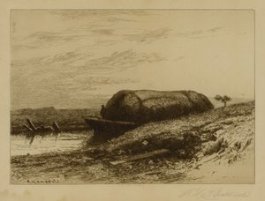 Binnenvaartschip door Albion Harris Bicknell