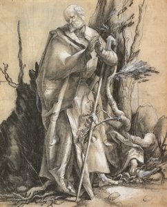 Baardige Heilige in een Bos, ca. 1516 door Albrecht Dürer