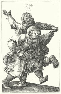 Boerenpaar dansend door Albrecht (after) Durer or Duerer