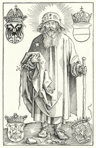 Sint Coloman door Albrecht (after) Durer or Duerer