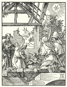 De Aanbidding van de Herders door Albrecht (after) Durer or Duerer