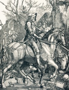 De Ridder van de Dood, ca. 1880 (gravure) door Albrecht (after) Durer or Duerer
