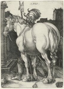 Het grote paard door Albrecht (after) Durer or Duerer