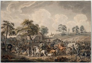 De Grote Leger steekt de rivier Daugava over op 24 juli 1812
