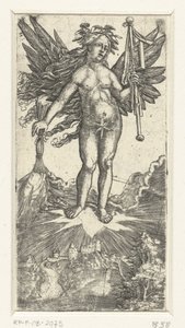 Allegorisch vrouwelijk figuur met vleugels door Albrecht Altdorfer