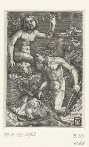 Arion en een Nereïde door Albrecht Altdorfer