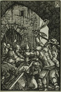 Het dragen van het kruis, uit De Val en Verlossing van de Mens door Albrecht Altdorfer