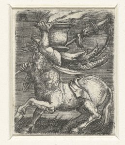 Centaur draagt een pot met vuur door Albrecht Altdorfer