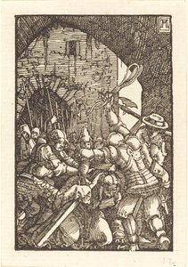 Christus draagt het kruis door Albrecht Altdorfer