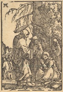 Christus neemt afscheid van zijn moeder, uit De Val en Verlossing van de Mensheid, ca. 1513