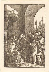 Christus voor Kajafas door Albrecht Altdorfer