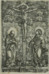 Christus aan het kruis (De kleine kruisiging) door Albrecht Altdorfer