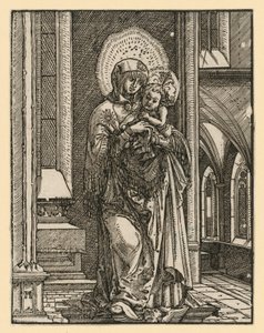 De „schone Maria van Regensburg“ in de kerk door Albrecht Altdorfer