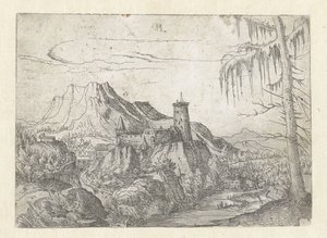 Landschap met groot kasteel