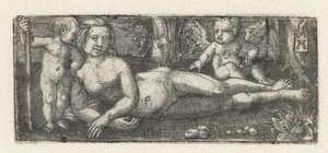 Liggende Venus met twee putti