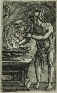 Mucius Scaevola Brandt zijn hand door Albrecht Altdorfer