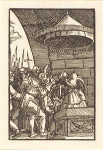 Pilatus wast zijn handen door Albrecht Altdorfer