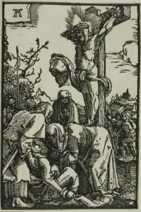 De kruisiging, uit De Val en Verlossing van de Mens door Albrecht Altdorfer
