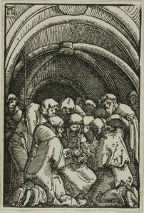 De Dood van de Maagd, uit De Val en Verlossing van de Mens door Albrecht Altdorfer