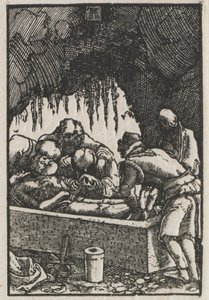 De Val en Verlossing van de Mens: De Begrafenis van Christus door Albrecht Altdorfer