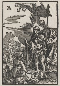 De Val en Verlossing van de Mens: Christus verschijnt aan St. Maria Magdalena door Albrecht Altdorfer