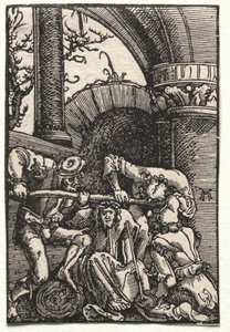 De val en verlossing van de mens: Christus gekroond met doornen door Albrecht Altdorfer
