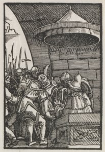 De Val en Verlossing van de Mens: Pilatus wast zijn handen door Albrecht Altdorfer