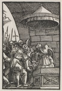 De Val en Verlossing van de Mens: Pilatus wast zijn handen, ca. 1515 door Albrecht Altdorfer