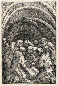 De val en verlossing van de mens: De dood van de maagd door Albrecht Altdorfer