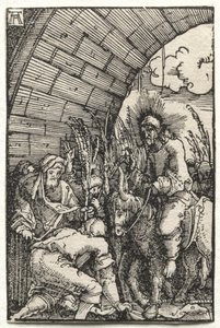 De val en verlossing van de mens: De intocht in Jeruzalem door Albrecht Altdorfer