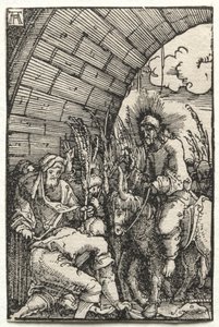 De val en verlossing van de mens: De intocht in Jeruzalem, ca. 1515 door Albrecht Altdorfer