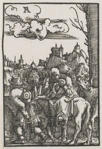 De Val en Verlossing van de Mens: De Vlucht naar Egypte door Albrecht Altdorfer